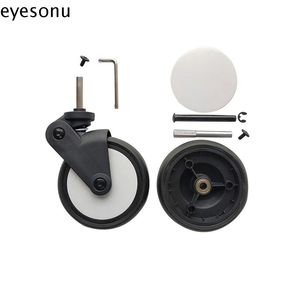EYESONU สร้างสรรค์และสร้างสรรค์ เด็กๆเด็กๆ ขายึดลายล้อ ล้อด้านหลังด้านหน้า พร้อมเครื่องมือ ฝาครอบข้างยาง PU อุปกรณ์เสริมเพลาล้อ ชนิดคลิปสกรู ล้อรถเข็นเด็ก