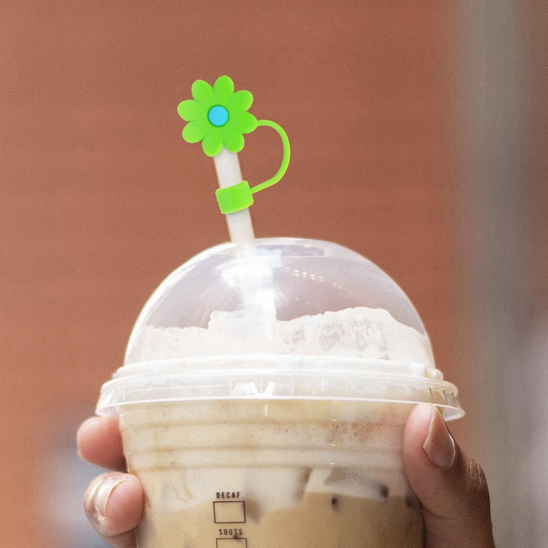 Flower Straw Cover Cap for Cup Silicone Straw Topper Compatible with 30&40 Oz Tumbler with Handle