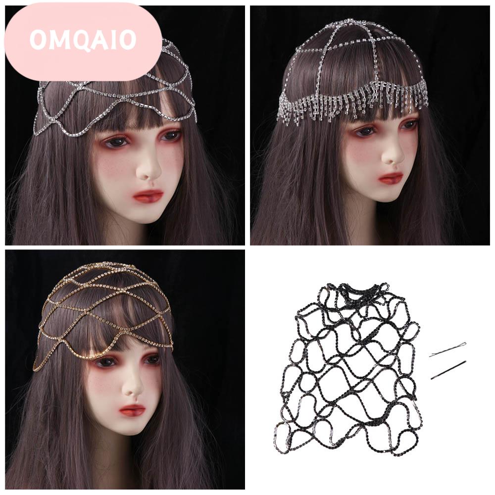 OMQAIO การแสดงประสิทธิภาพการทำงาน ที่คาดผมคริสตัลพลอยเทียม งานแต่งงานของเจ้าสาว หรูหราสุดหรู โซ่หัวมันวาวเต็มไปด้วยดวงดาว อารมณ์ที่ดี พู่ห้อยคอ Boho headband อุปกรณ์เสริมหัว ราคา 227 บาท*ส่งฟรี
