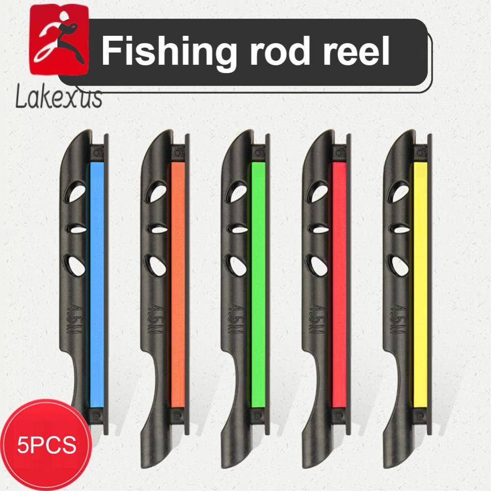 Lakexus kẹp tờ bìa cuộn câu cá 5 cái/lốc trên cần câu dây câu dây quấn cuộn dây hộp đựng cần câu kẹp dụng cụ buộc