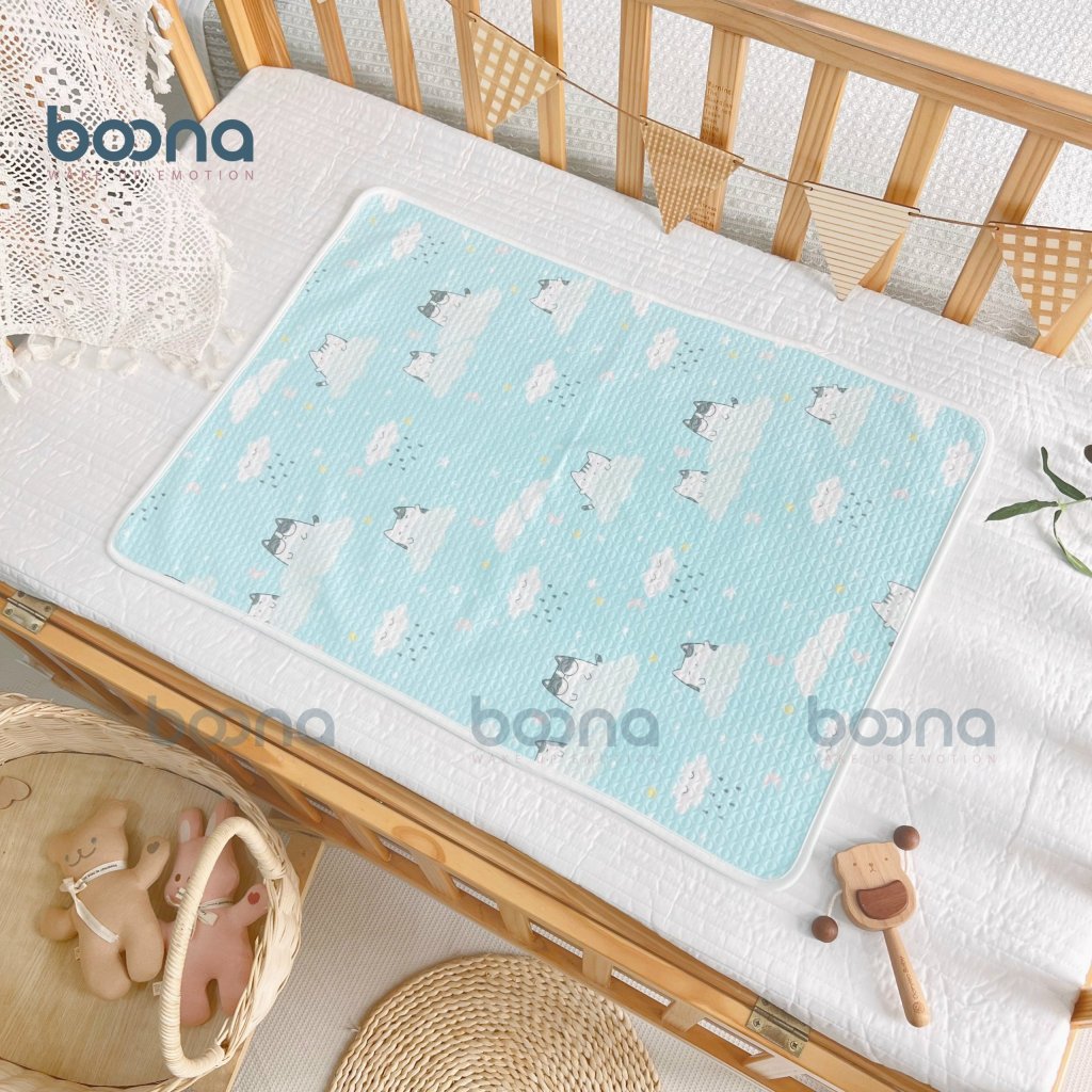 Miếng lót chống thấm vải Organic 50x70cm Cho Bé - Boona, Miếng Lót Thay Bỉm Cho bé