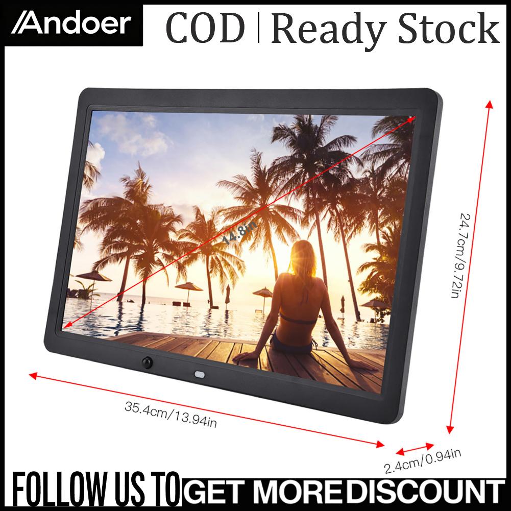 Andoer 14.8 HD Multifunction Motion Detection Digital Photo Frame with Remote Controller (Black ) ราคา 3,354 บาท*ส่งฟรี