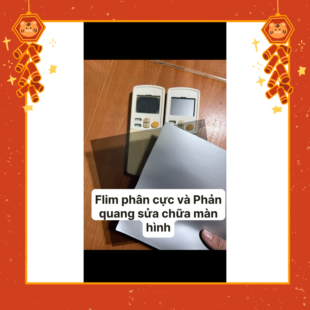 Phim Phân Cực Dán LCD | Dùng Cho Remote, Máy Đo Huyết Áp, Màn Điện Tử
