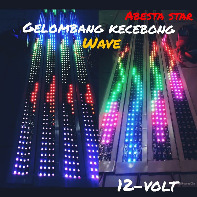lampu led rgb strobo running text wave variasi kaca mobil 12v-24v 120cm-140cm pickup l300 elf truck Harga 119,000 rupiah*Gratis Ongkir