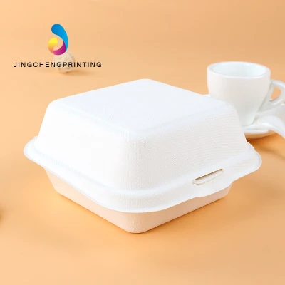 Internet Celebrity Disposable Bento Cake Packing Box Pastry Sandwich Dessert Hand Painted Pulp Box with Stickers50Set