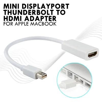 [SG Ready Stock]SAVFY Mini Displayport DP Male to HDMI Female Port Adapter,Display Port to 4K 1080P HDMI Cable Converter for Apple Macbook Pro Air iMac