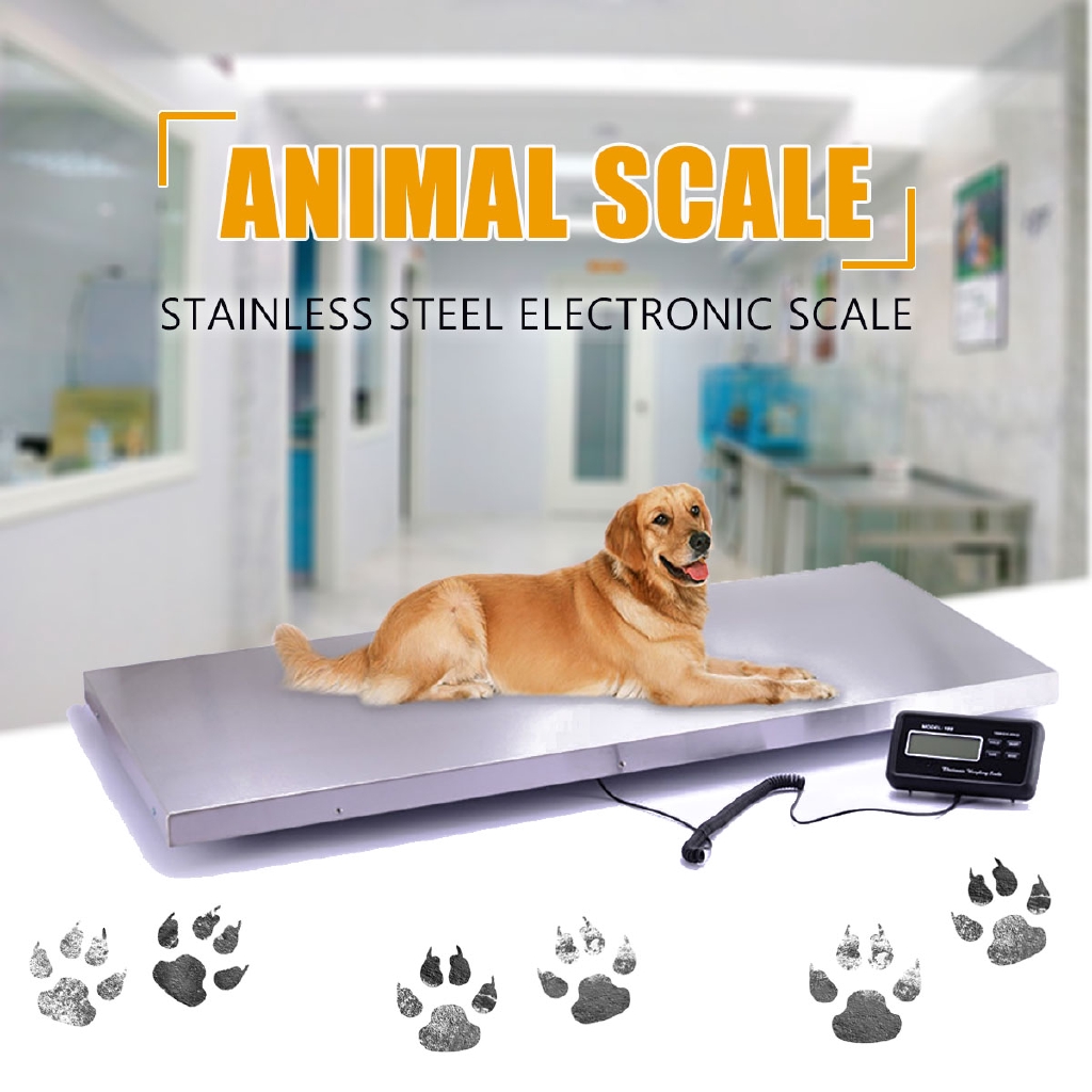 Silver Commercial Scales Digital Display Scales Heavy Electronic Balance Floor Bench Weighting Scale Animal/Parcel Platform Scale 300kg ราคา 10,396 บาท*ส่งฟรี