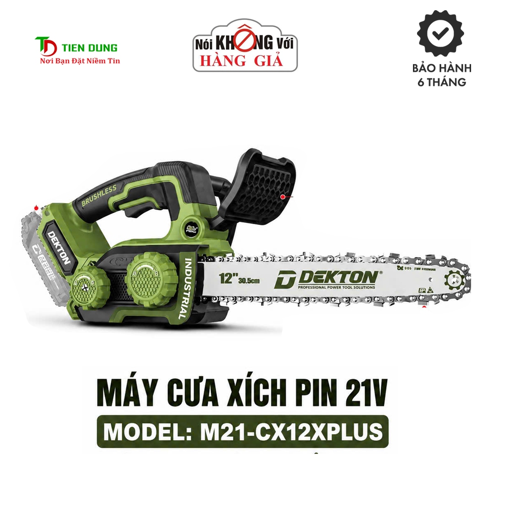 Máy Cưa Xích DEKTON M21-CX12XPLUS 21V Lam 12inch 30.5cm Brushless Motor