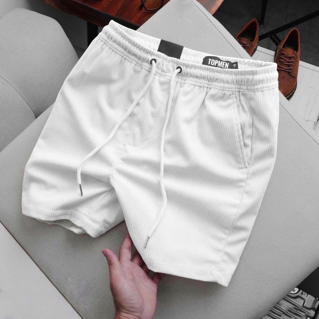 Quần short nhung tăm TOPMEN nhiều màu phong cách trẻ trung cá tính