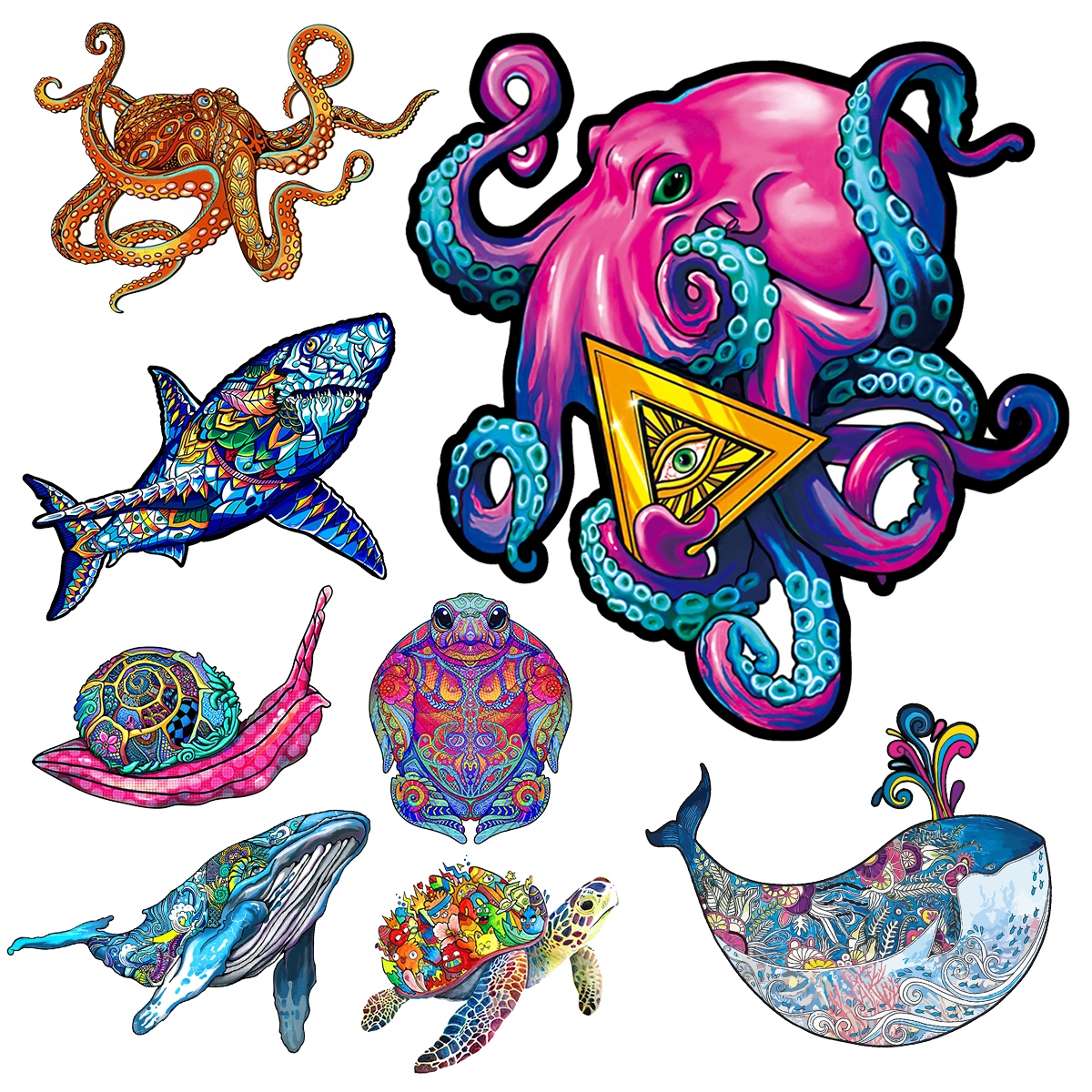 hot Octopus Puzzles Animal Jigsaw For Adults Kids Educational Toy Family