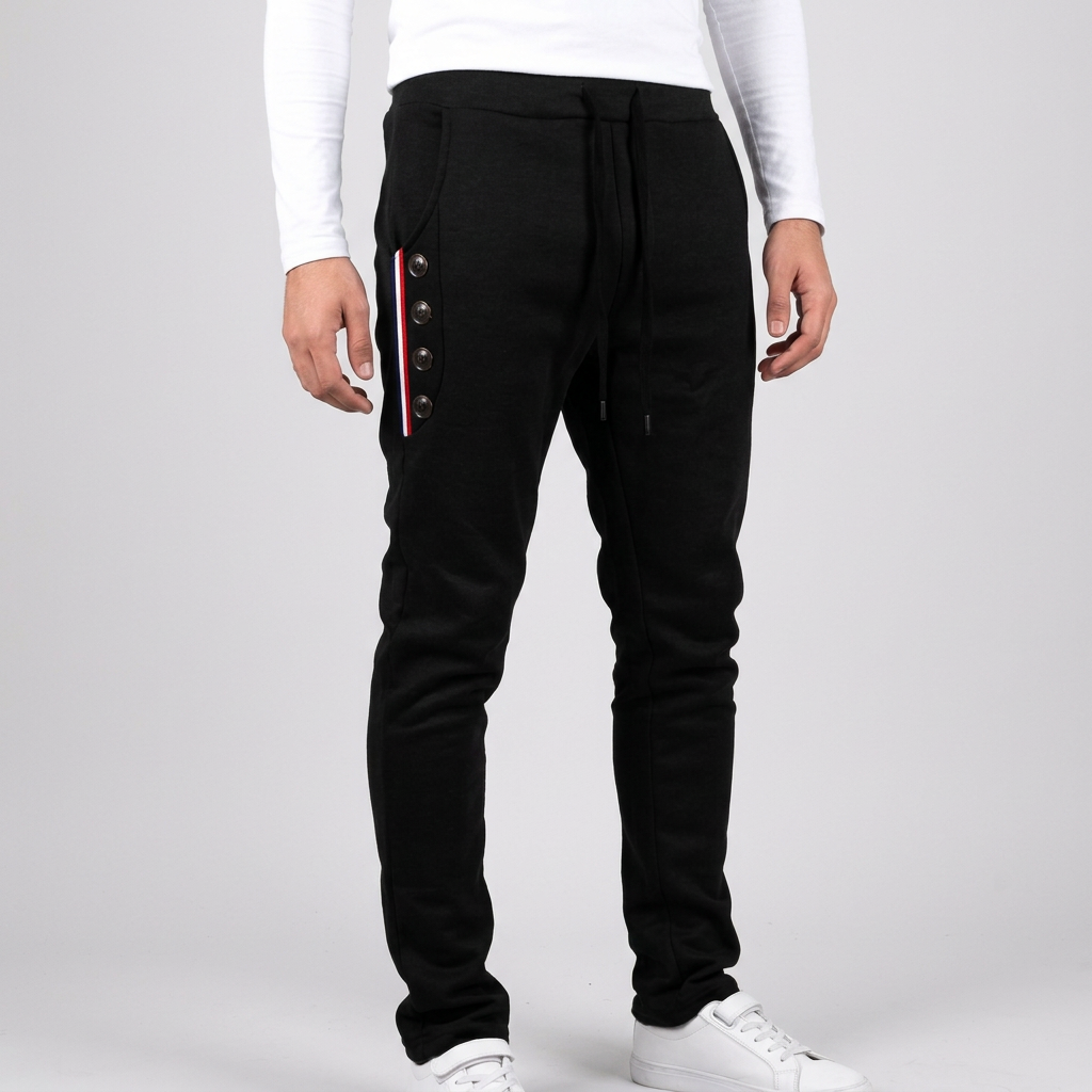 MK Garments - Strip Button Sweatpants Stylish Wear  trouser for men