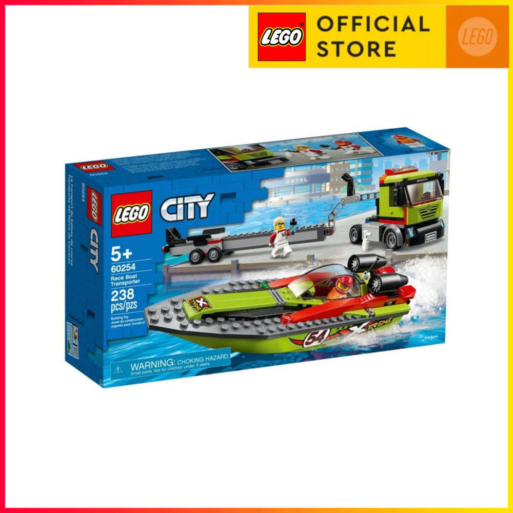 LEGO® 60254 City Race Boat Transporter   238pcs 5+ lego Đồ chơi gạch