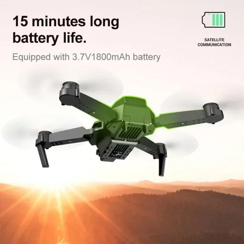 New  4K Dual Wide Angle HD Camera Chiều cao cố định Wifi FPV RC có thể gập lại Quad Rotor Drone Đồ chơi mới E88 Pro Drone Với