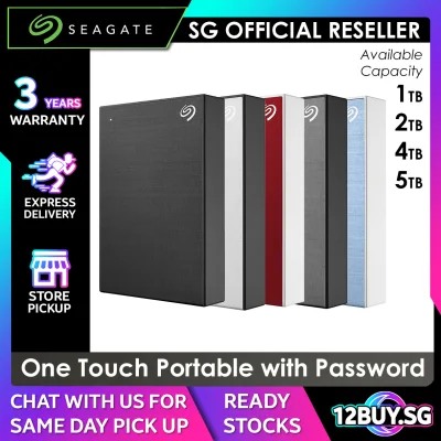 Seagate ONE TOUCH (Previously: Backup Plus) 1TB 2TB 4TB 5TB Portable Hard Disk HDD 12BUY.MEMORY 3 Years Local Warranty