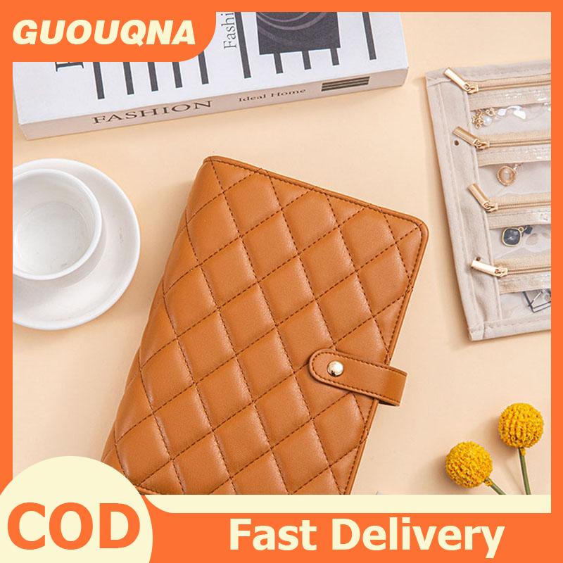 GUOUQNA กระเป๋าเครื่องประดับที่มี5กำมะหยี่กรณีเครื่องประดับแบบพกพาเดินทางเครื่องประดับหนังสือ กระเป๋า แหวน สร้อยคอ ราคา 84 บาท*ส่งฟรี