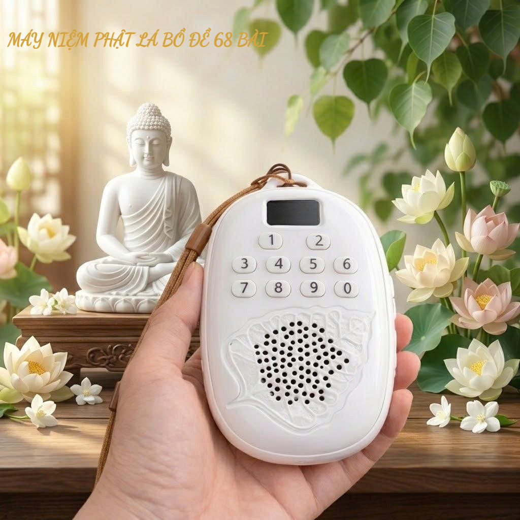 [Rẻ vô địch] Máy Niệm Phật Mini 68 Bài Lá Bồ Đề – Âm Thanh Rõ, Dễ Dùng, Pin Sạc Tiện Lợi, Nghe Kinh Phật Mọi Lúc -🇻🇳