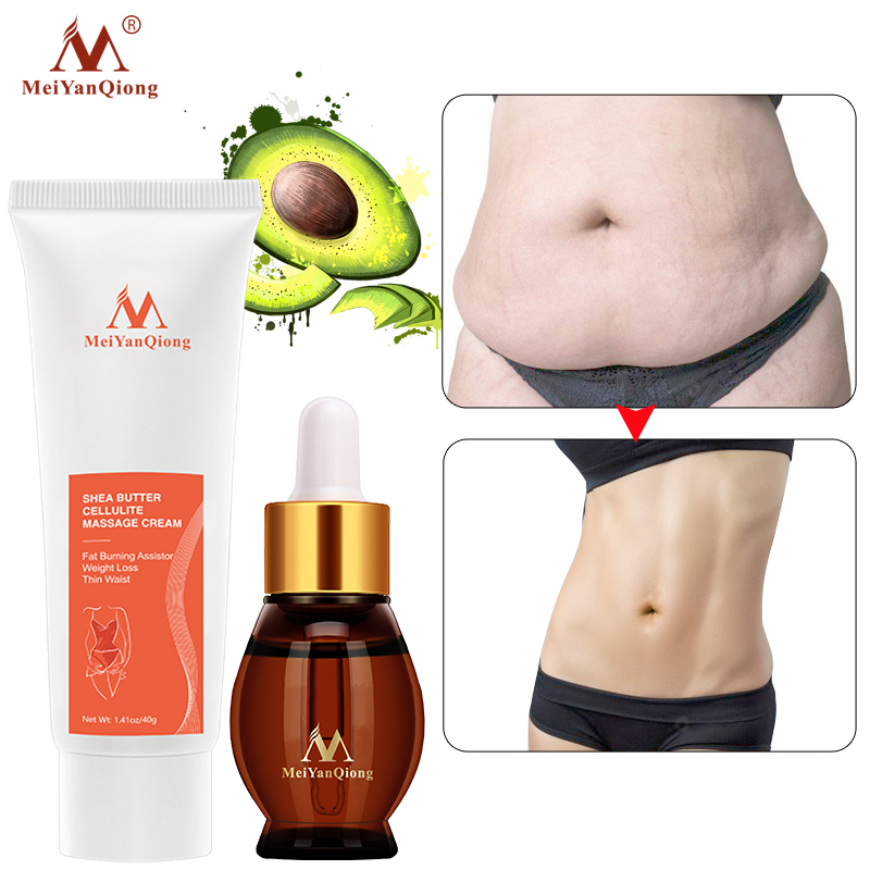 MeiYanQiong Kem mát xa chiết xuất bơ hạt mỡ + tinh dầu giúp đốt cháy mỡ