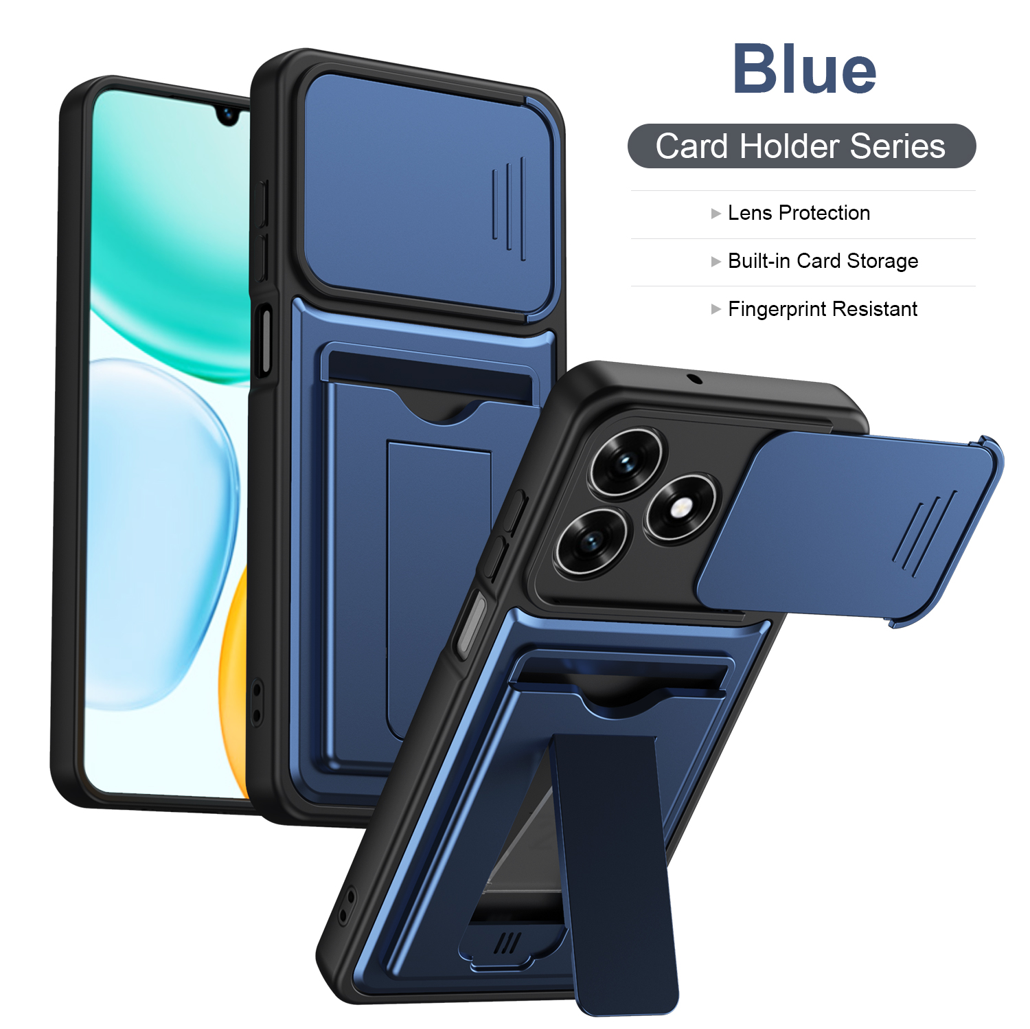 For Honor X5d Plus Case Honor X5d Cover Honor X5C Plus x5c Phone Case Card Slot Wallet Matte Skin Case bracket Silicone Cover - Image 2
