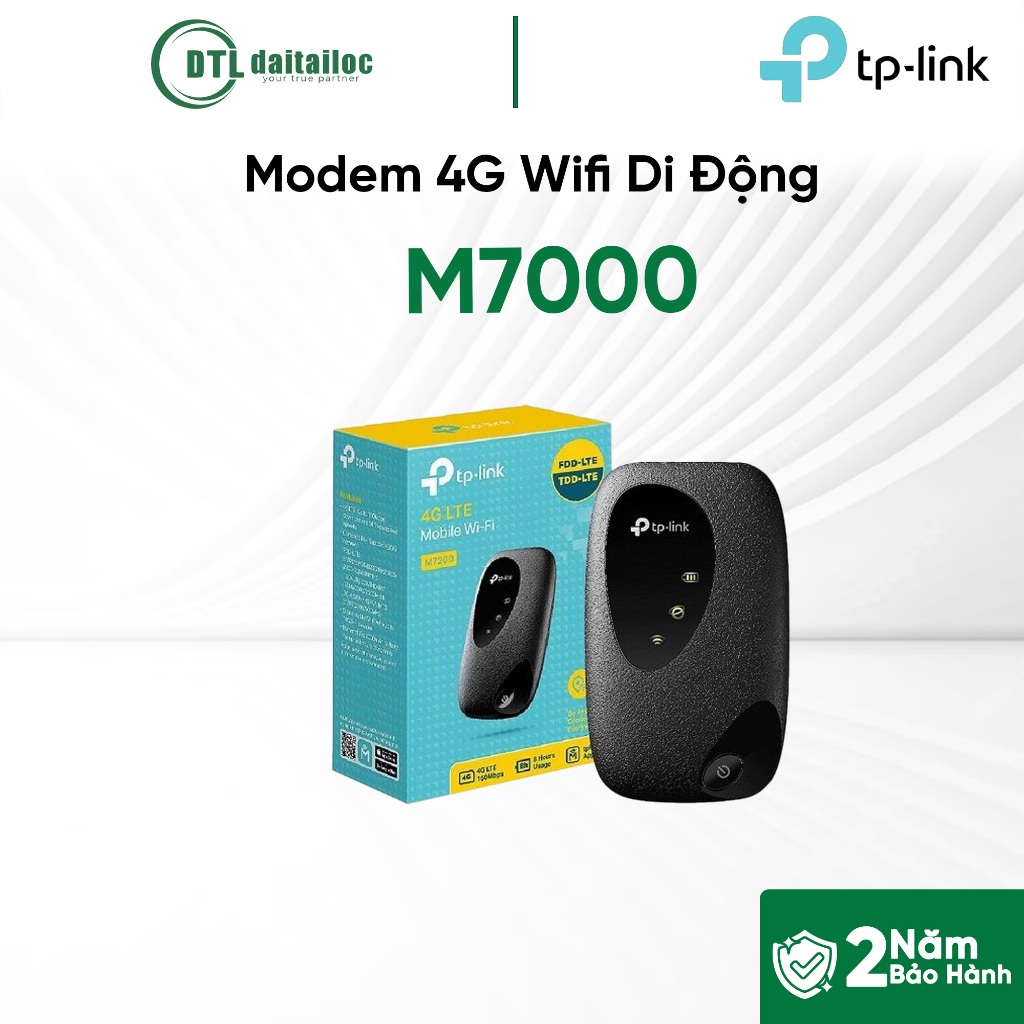 Modem 4g Wifi di động Tp-Link M7000 - Pin lớn, tốc độ tải nhanh | Chính Hãng | Bảo Hành 24 Tháng