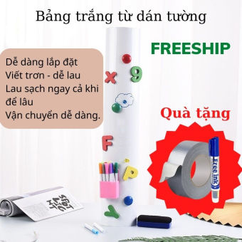 Bảng Từ Trắng Dán Tường 1,0x1,2m Bảng Trắng Dạy Học VTLSHOP