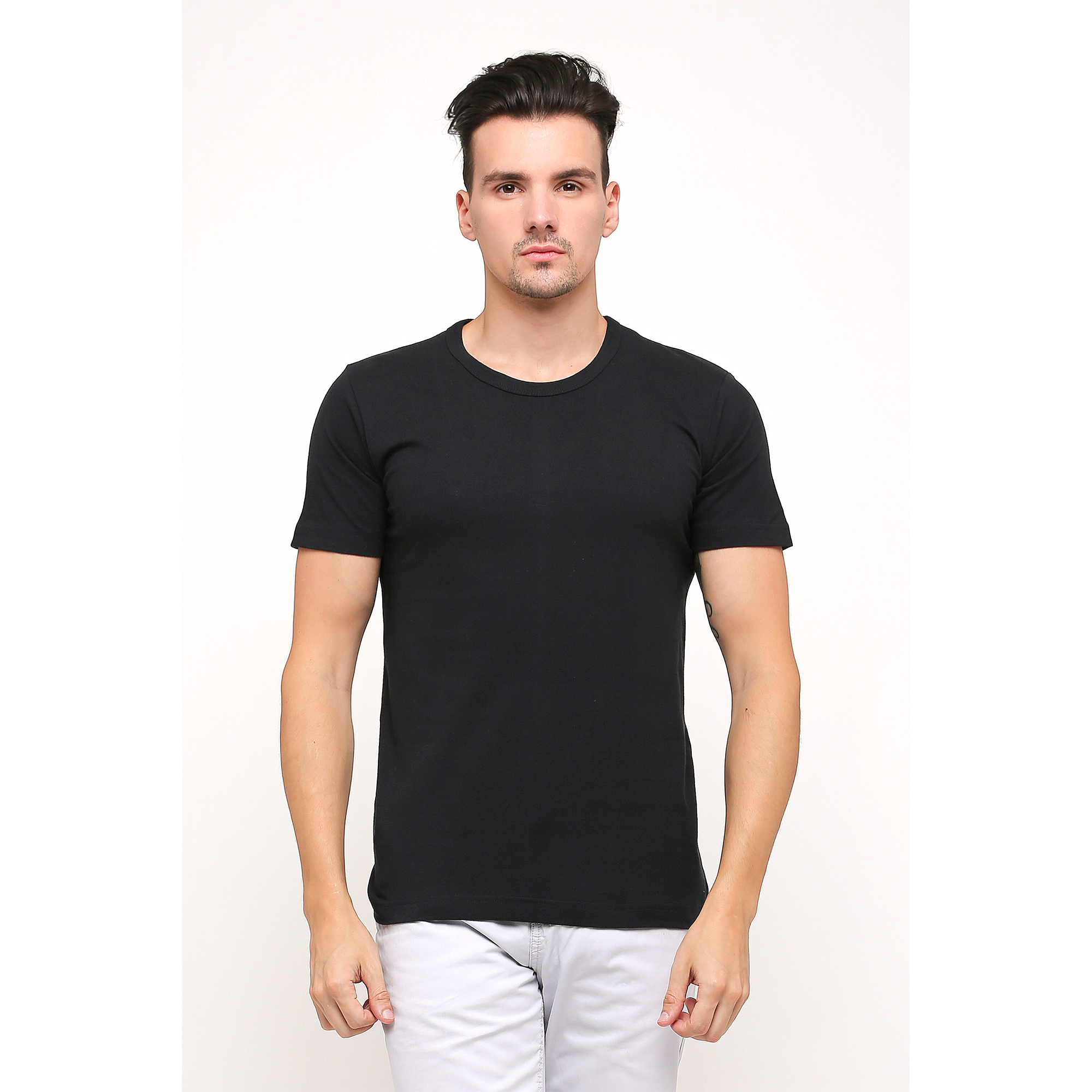 Jual Plain Tshirt For Men Black Terbaru 