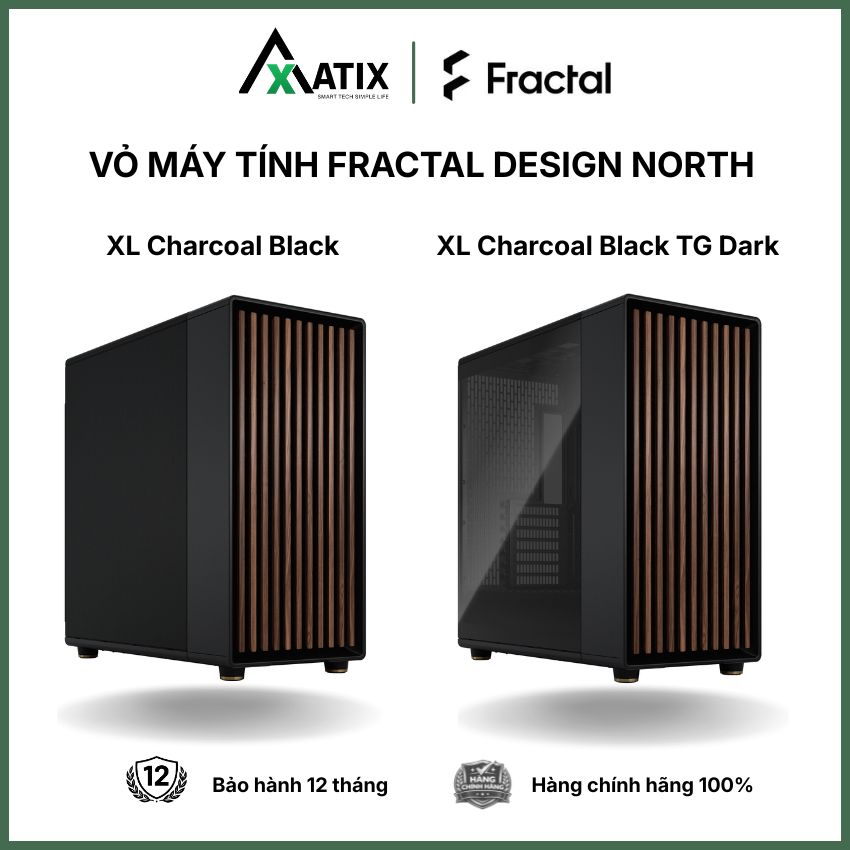 Vỏ máy tính case pc FRACTAL DESIGN North XL | Sẵn 3 fan | E-ATX ATX mATX Mini-ITX - Bảo Hành 12 tháng
