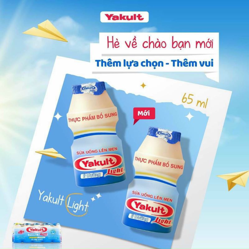 [Hoả Tốc] Sữa chua lên men Yakult Light ít ngọt -10 lốc (5 lọ/lốc)