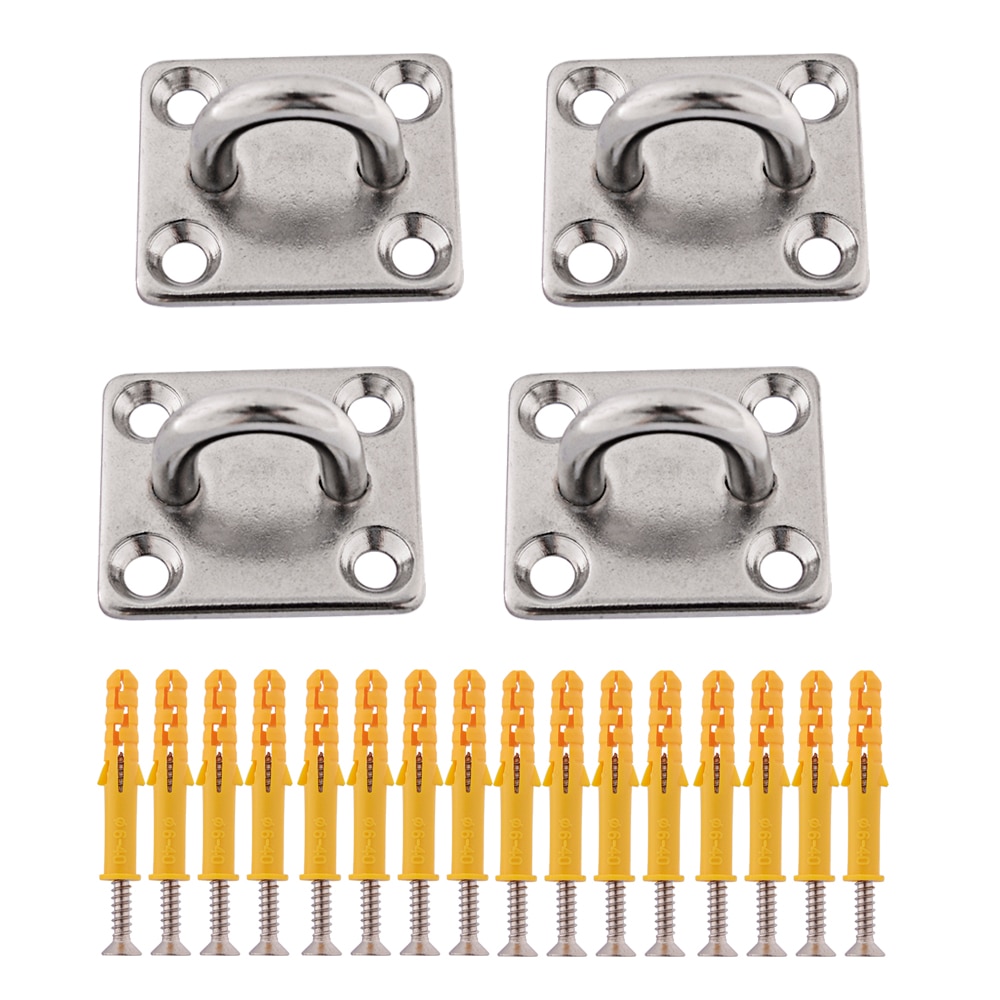 4 cái/lốc 304 thép không gỉ M5 vuông buồm bóng râm Pad tấm Mắt tàu thủy gian lận với Vít tự khoan