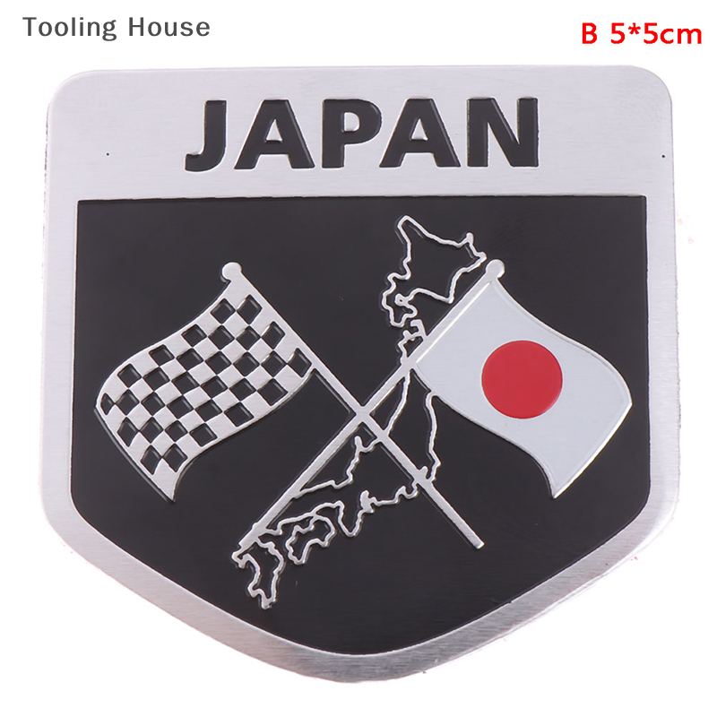 【NEW】 1 chiếc Biểu tượng logo Cờ Nhật Bản huy hiệu hợp kim miếng dán trang trí xe hơi xe máy