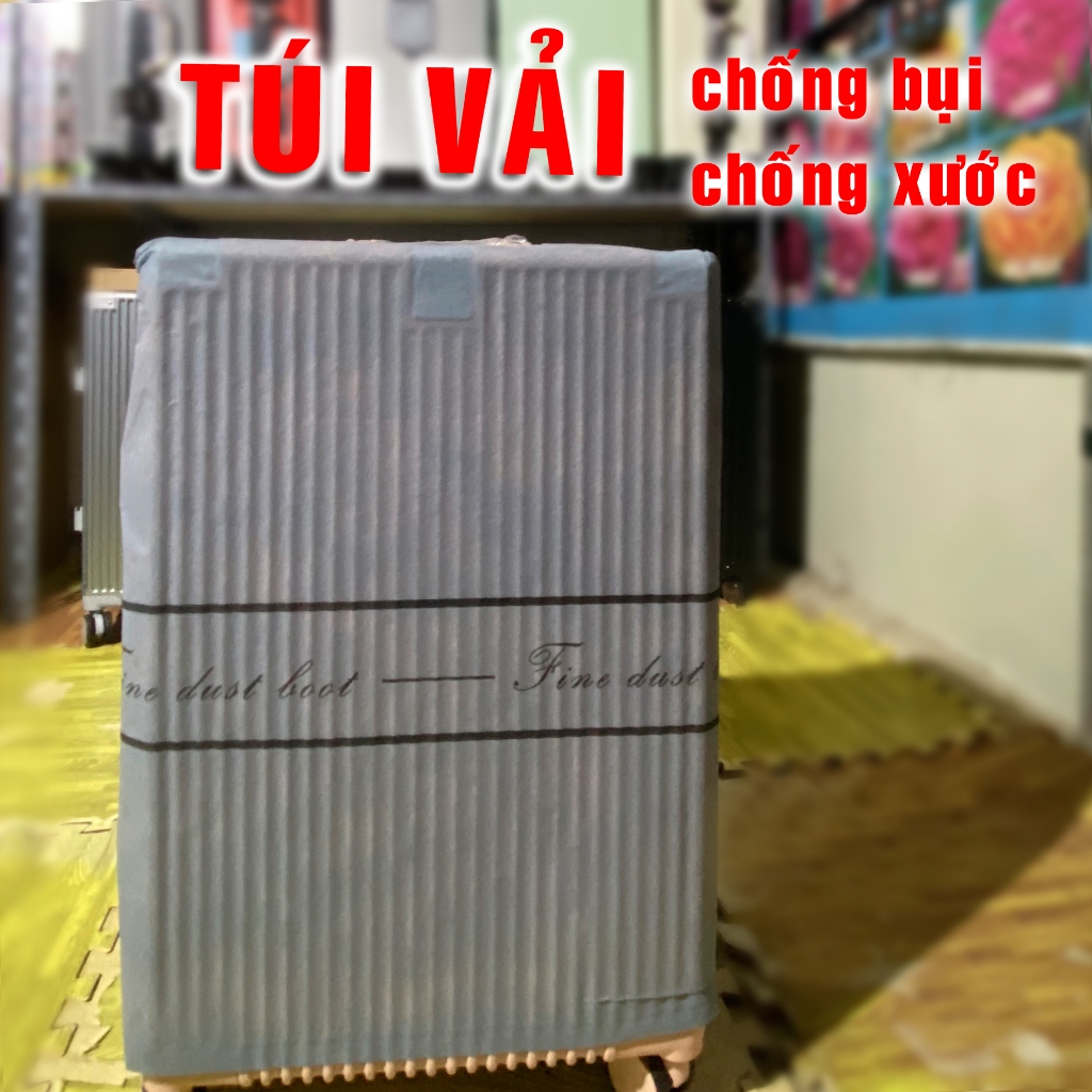 Vỏ bọc bảo vệ Vali, Túi vải túi bọc Vali chống trầy xước 3 size 20, 24, 28 inch - Dành cho vali khung nhôm khóa sậ