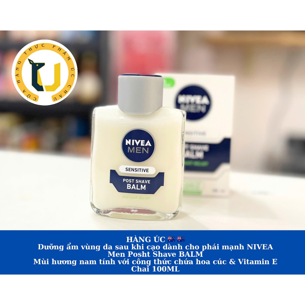 (HÀNG ÚC) Sữa dưỡng ẩm vùng da sau khi cạo cho nam NIVEA Men Post Shave BALM 0% alcohol Instant Relief 100ML - SẢN PHẨM CỰC CHUẨN, ĐƯỢC YÊU THÍCH SĂN ĐÓN TRÊN THỊ TRƯỜNG HIỆN NAY, HÀNG DÙNG SIÊU THÍCH MỜI KHÁCH YÊU TRẢI NGHIỆM, SẢN PHẨM ĐƯỢC SHOP CHỌN LỌC