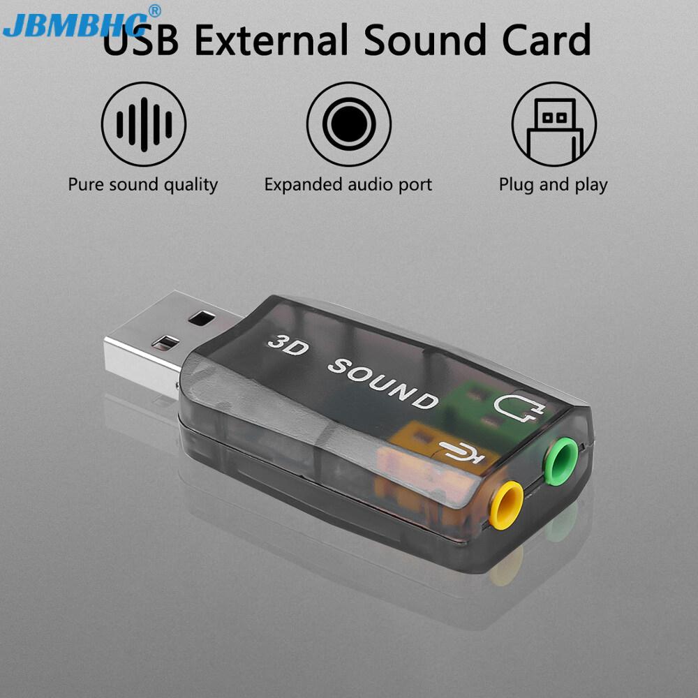 External USB Sound Card Adapter Audio 5.1 virtual 3D USB to 3.5mm Microphone Speaker Headphone Interface For Laptop PC ราคา 70 บาท*ส่งฟรี