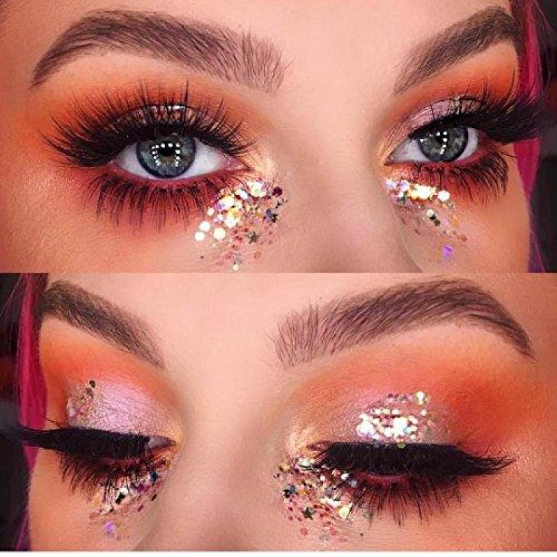 Buy DIVAWOO 8 Boxes Unicorn Chunky Glitter, Holographic Cosmetic Festival Chunky Glitter, Ultra-thin Nail Glitter Sequins Iridescent Flakes Sparkles Face Body Hair Nail Singapore