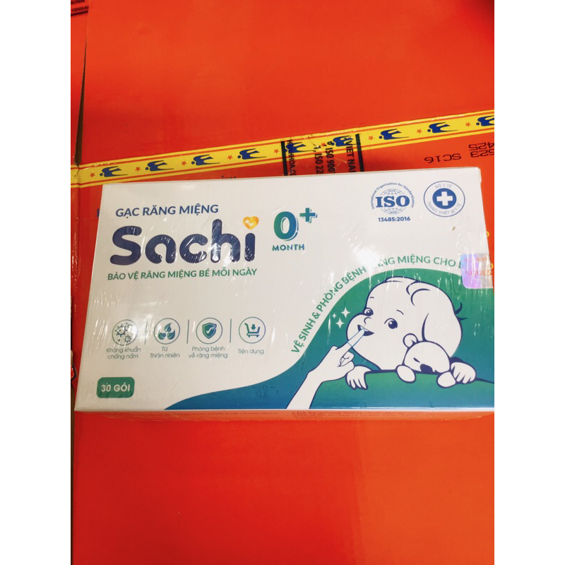 Gạc rơ lưỡi Sachi  Khăn lau hạ sốt 0m+ & 3m+ SACHI  Nước tắm thảo dược Sachi  kem bôi đa năng sachi