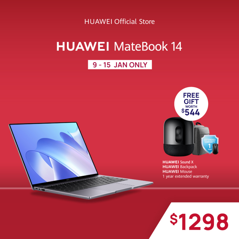 HUAWEI MateBook 14 Laptop | Full View Display/ AMD Ryzen 5 4600H/ Fingerprint Power Button/ HUAWEI Share