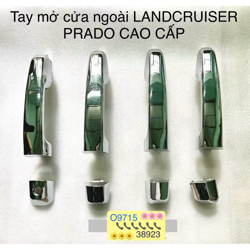 4 TAY MỞ CỬA NGOÀI LAND CRUISER PRADO MÀU MẠ CROM XỊN