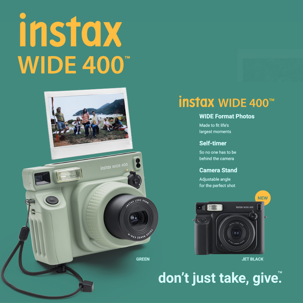 Fujifilm Instax Wide 400 Jet Black / Green Make Room For