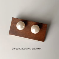 EMLYS.studio - SIMPLE PEARL EARING - 925 Sterling Silver ANTING MUTIARA