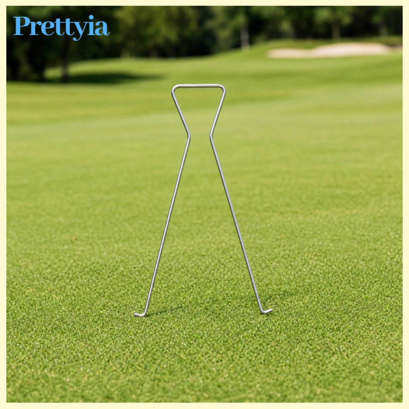 Prettyia Stainless Steel Golf Cup Extractor with Wire Handle Heavy Duty Golf Cup Extractor for Greenskeepers, Groundskeepers, Putting Greens