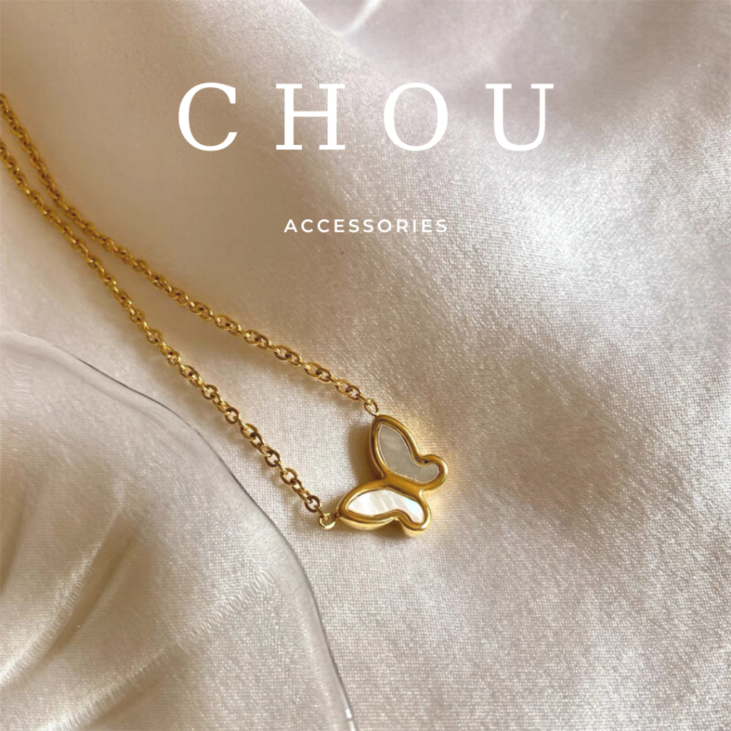 Dây chuyền titan, vòng cổ titan hình bướm | chou accessories |