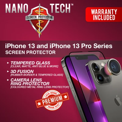 Nanotech iPhone 13 Pro Max/13 Pro/13/13 Mini Screen Protector