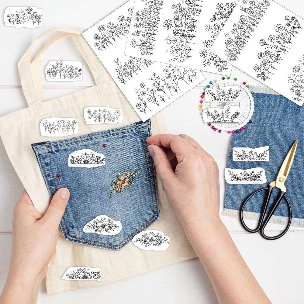【Hot Sale】4 Sheets Water Soluble Stabilizer Stick and Stitch Embroidery Paper