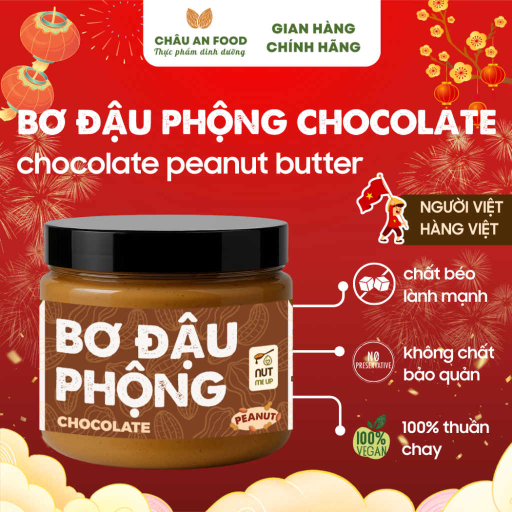 Bơ Đậu Phộng Socola, Bơ Đậu Phộng Chocolate Eat Clean, Chocolate Peanut Butter RAW Năng Lượng 100% Natural