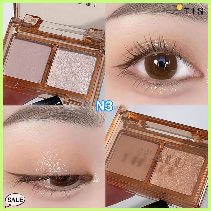 Follow Get New【TIS】 Dikalu tối đêm đen Eyeshadow Palette long lanh Matte Pearlescent ánh sáng lung linh Shinny mắt sắc tố Eyeshadow Hàn Quốc mỹ phẩm trang điểm - 3