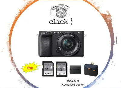 Sony Alpha ILCE-6400L/ A6400L Mirrorless Digital Camera with 16-50mm Lens Black (Free 2 x 64GB SD CARD + Sony NP-FW50 Battery + Camera Case)