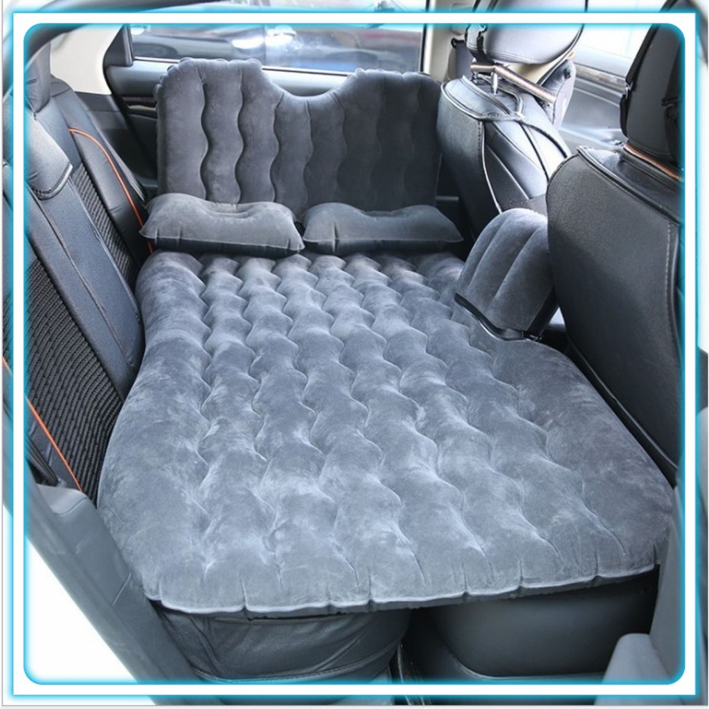Nệm hơi ô tô cao cấp Version 3.0 vải nhung kèm bơm hơi và 2 gối - (Tặng Máy Bơm 12V) 🔰Phụ Kiện Thuận Lợi🔰