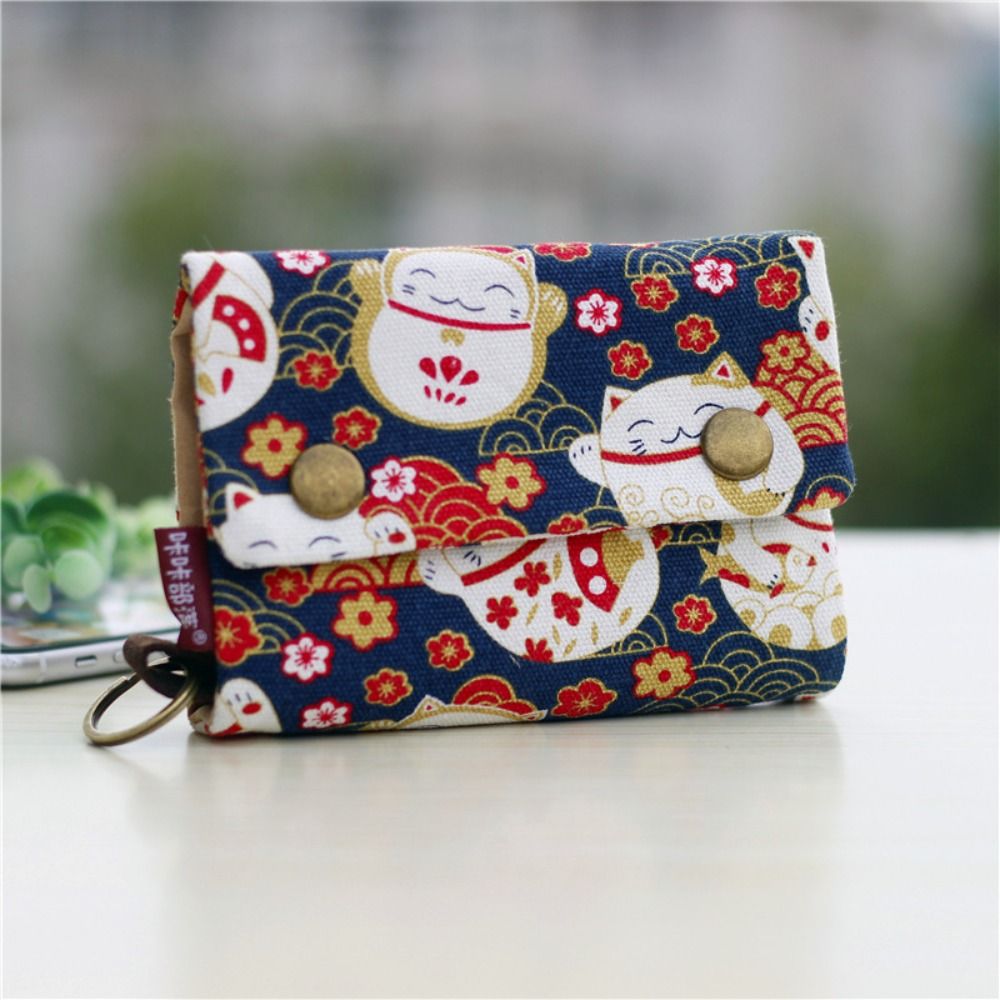 FROLIC Vải bố Ví đựng tiền xu Hoạt hình Gấp Ví Bền Túi Quà Tặng Phụ nữ