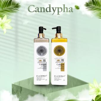 Dầu gội xả phục hồi, chống rụng kích mọc tóc Plus Vinge Collagen 1000ml