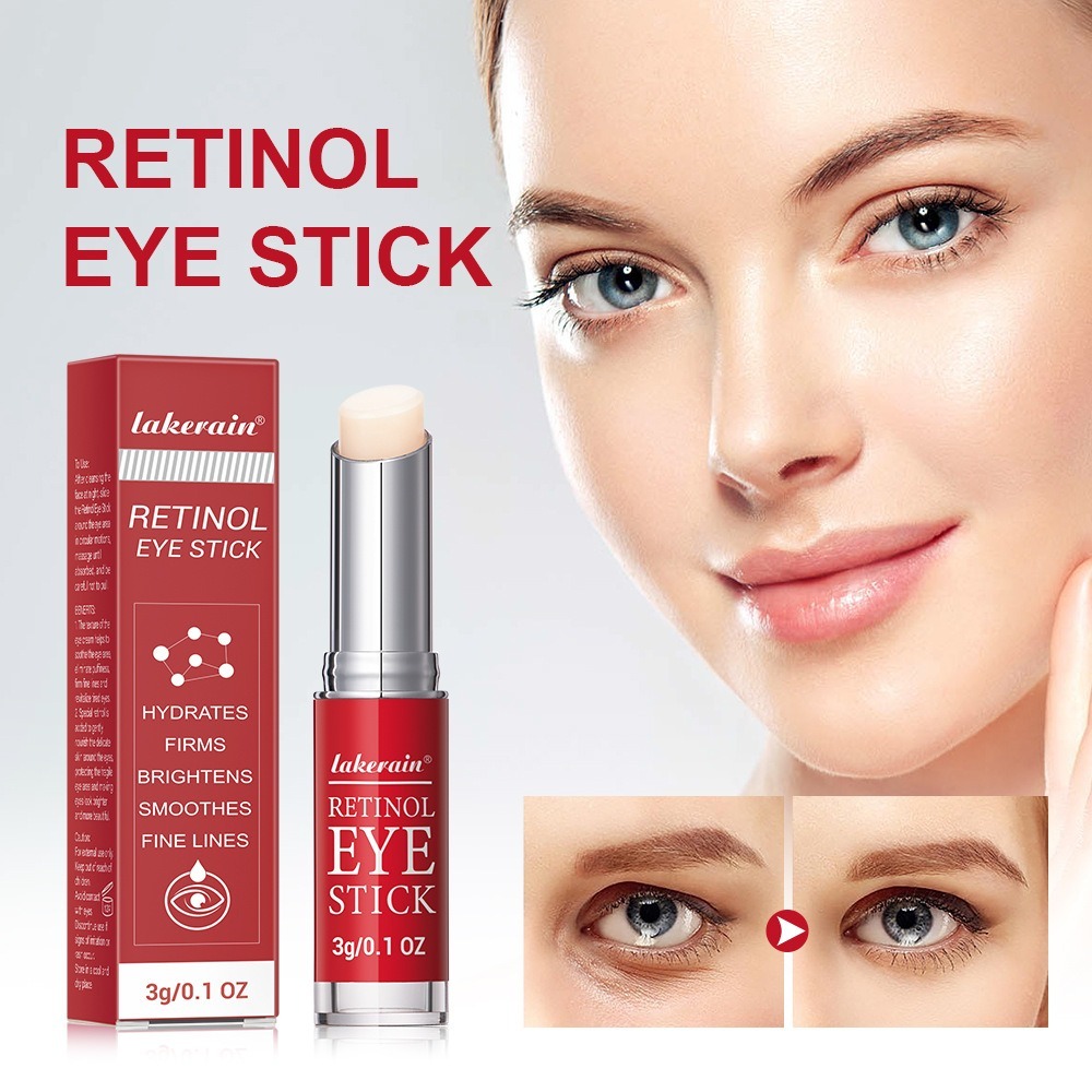 Heirstore60re4 cho vòng tròn tối Retinol Eye Stick bọng mắt Hyaluronic axít làm sáng mắt thanh chống lão hóa Retinol Kem mắt với Collagen Đảng