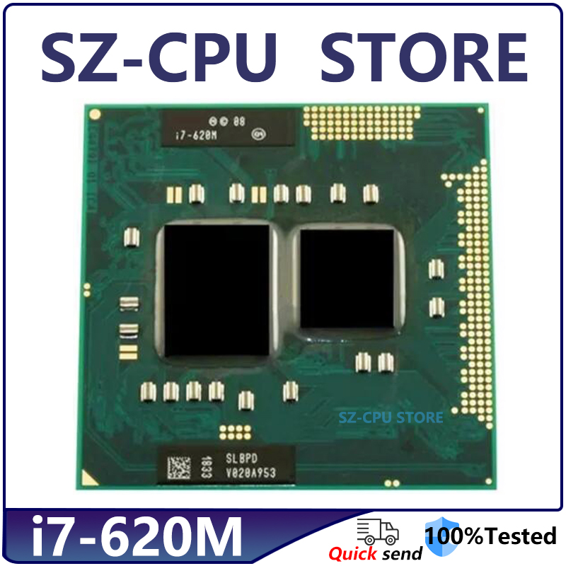 【No-Questions-Asked Refund】 Core i7-620M i7 620M SLBTQ SLBPD 2.6 GHz Dual-Core Quad-Thread CPU Processor 4M 35W Socket G1 / rPGA988A Presyo 297 Piso*Libreng Shipping